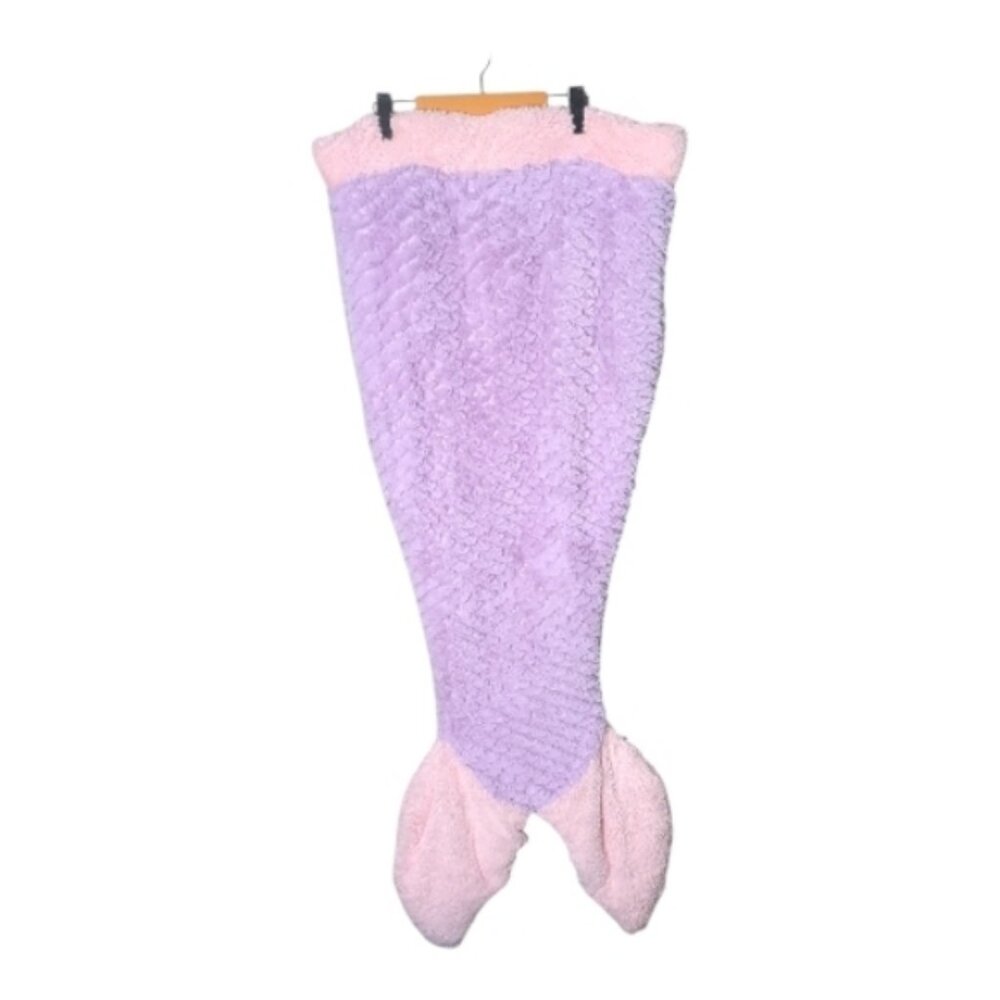 AUTHENTIC KIDS Mermaid Plush Tail Blanket/Sleeping Bag Pink and Purple